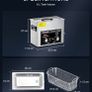 CREWORKS Ultrasonic Cleaner 6.5L with Mechanical Timer&Heater,300W Heating Power Commercial Sonic Cleaner, Ultrasonic Cavitation Machine for Jewelry Glasses Watch Dentures Small Parts Image 2