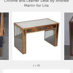 Desk - Metal and  Leather - 2.143 Euro Retail Price -