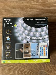 Led light strip with remote 5m cool white BNIB