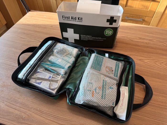 First Aid Kit, 210 Pieces, New in Box with Zip Carry Bag