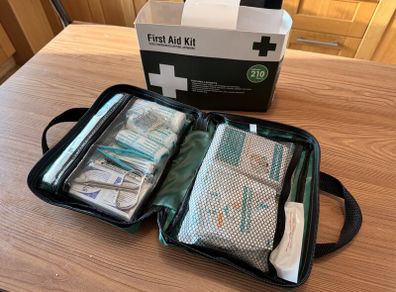 First Aid Kit, 210 Pieces, New in Box with Zip Carry Bag