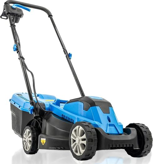 1300W Electric Lawn Mower  33cm Lightweight Corded Lawnmower, 30L Grass Box, Foldable Handle, 3 Cutting Heights, Ideal for Small Gardens