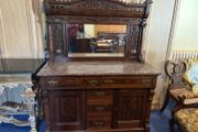 Walnut Marble Topped Sideboard