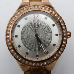 Modern Guess Goddess Rose Gold Plated Two-Tone Stainless Steel Quartz Ladies Watch
