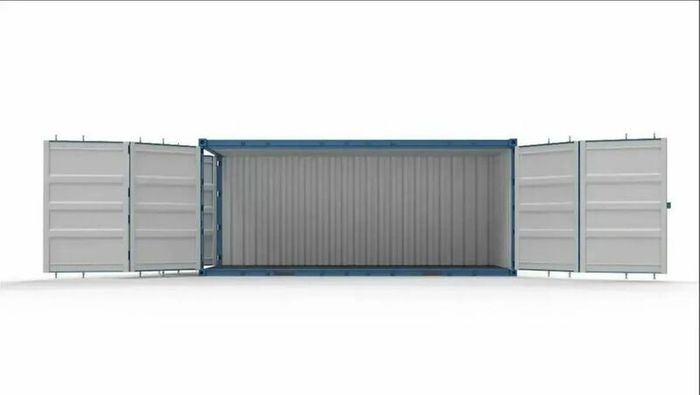 One Trip 20ft Shipping Container Multi Door Blue