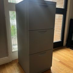 Grey filing cabinet