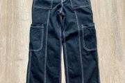 Primark black cargo jeans, 8/9y