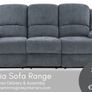 New 3+2+1 Grey Fabric Sofa Sets Sofia Range Image 3