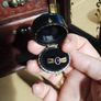 18 ct gold ring with Sapphire stone and 16 brilliant cut diamonds Image 10
