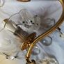 Vintage 1960 Wall Brass & Glass Drops Murano Lamps Image 9