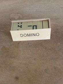 Domino set in original wooden box