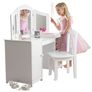 Wooden Vanity and Chair with Mirror and Storage Kids Children's Playroom/Bedroom Furniture Image 5