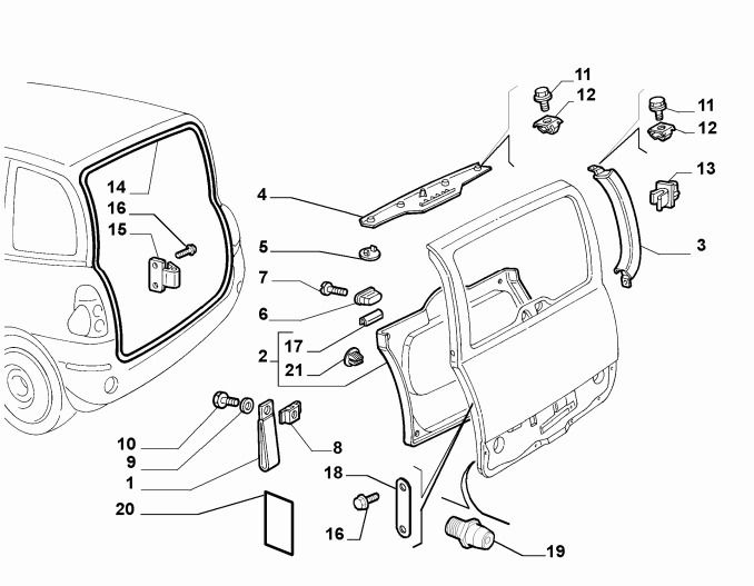 Tailgate Trim (Fiat Multipla)