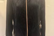 Alex Black zipped velvet jumper  size UK14 EU42 Postage included