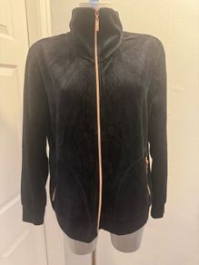 Alex Black zipped velvet jumper  size UK14 EU42 Postage included