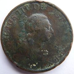 1799 George III 3rd Half-Penny Coin