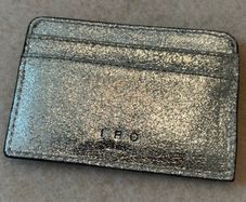 IRO Metallic Silver Card Holder