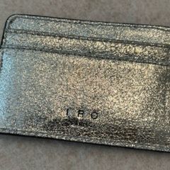 IRO Metallic Silver Card Holder