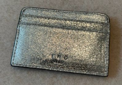 IRO Metallic Silver Card Holder
