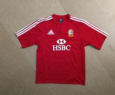 FREE POST Vintage Lions (M) Rugby Jersey adidas Shirt British & Irish Britain and Ireland South Africa Tour 2009 HSBC Medium Red