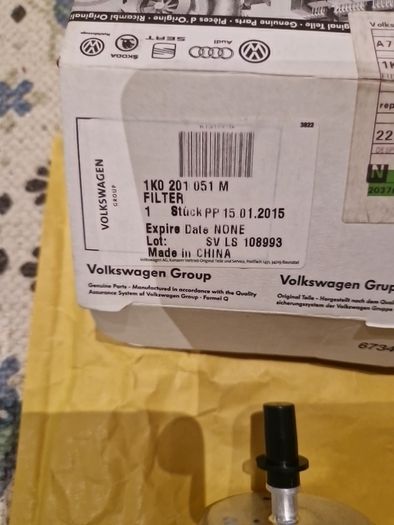Volkswagen Audi gasoline fuel filter