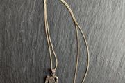 silver chain &amp; silver harp necklace