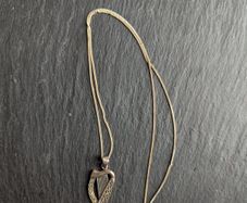 silver chain & silver harp necklace