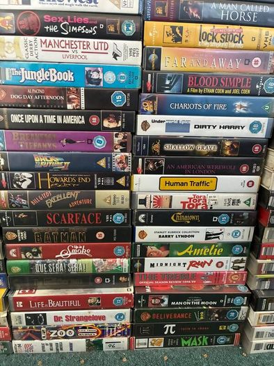 Entire VHS collection (200+ classic titles) plus working VHS player