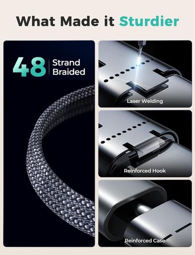 Upgraded Travel Essentials 3 in 2 USB C Charger for Apple Watch Multi Charger Cable Compatible with iWatch Ultra/SE/11/10/9/8/7/6/5/4/3/2/& iPhone 17-11/Galaxy Nintendo Switch -4FT