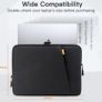 Laptop Sleeve for 13.3-Inch MacBook Air/Pro, 14-Inch MacBook Pro 2021 M1, 13-13.6 Inch Notebook, Waterproof Shock Resistant Bag Case with Accessory Pocket (Black) Image 2