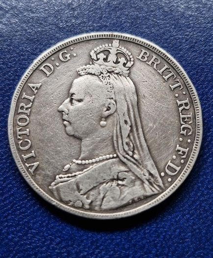 1889 Queen Victoria Silver Crown coin