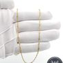 925 Vintage Gold Plated Sterling Silver Italian Signed Flat Curb Diamond Cut Long Chain Image 8