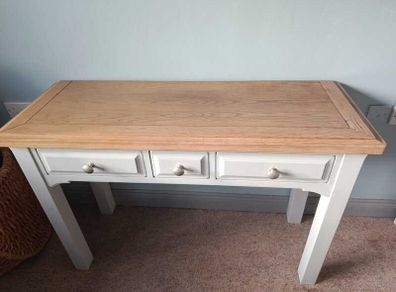 Two Tone Vanity / Console Table / Desk
