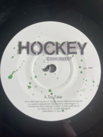 Hockey Too fake picture sleeve vinyl record single in vg+ condition