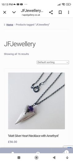 Sterling silver heart pendant necklace