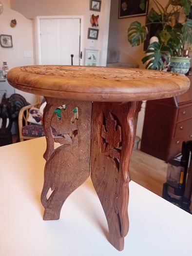 Vintage hardwood plant stand