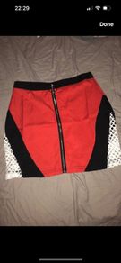 Fab Skirt with mesh side panels new