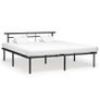 Bed Frame Black Metal 200x200 cm Image 5