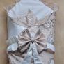 Embroidered swaddle and drape set Image 2