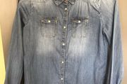 Pennys girls denim long sleeved shirt aged 12-13 years