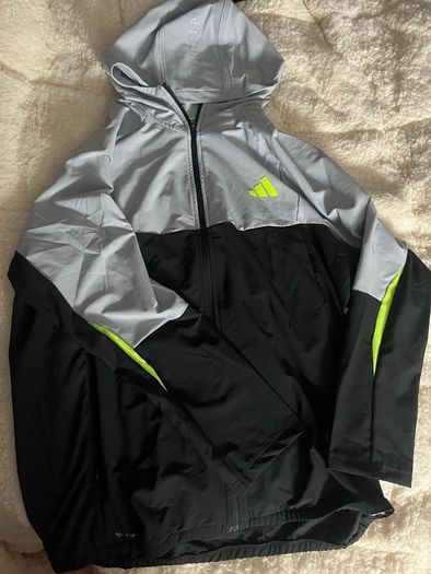Adidas ClimaCool tech top Training hoodie Zip-Up Sweatshirt with Zipped Pockets, Size XL