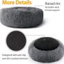 Plush Donut Dog Bed, Calming Round Dog Cat Bed Soft and Fluffy Cuddler Pet Cushion Self-Warming Puppy Beds Machine Washable Image 3