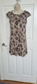 Zara Mink Coloured Print Tunic Dress size Medium (10-12)