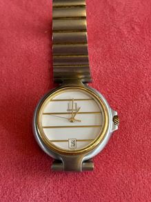Dunhill Millennium Watch Men 32mm White Dial Two Tone Date Round