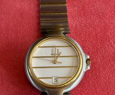 Dunhill Millennium Watch Men 32mm White Dial Two Tone Date Round