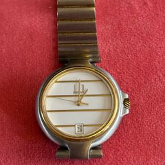 Dunhill Millennium Watch Men 32mm White Dial Two Tone Date Round