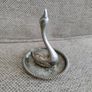 Vintage swan ring holder silver plated 10cm high see all photos FREE STANDARD POSTAGE INCLUDED Image 2