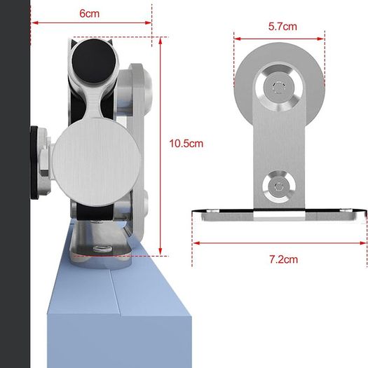 6FT 183cm Sliding Barn Door Hardware Kit Stainless Steel Track Rail