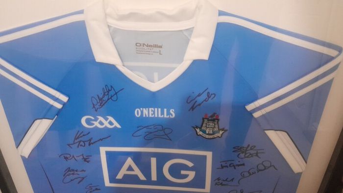 Signed & Framed 2016 All Ireland winning Dublin GAA Squad Jersey/Shirt. Football, all Ireland winners.