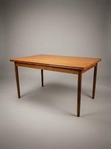 Elegant Mid-Century Danish Teak Extending Dining Table